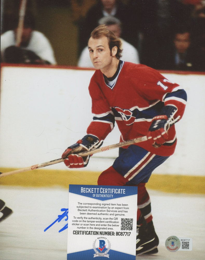 Guy Lafleur Signed Canadiens 8x10 Photo (Beckett)