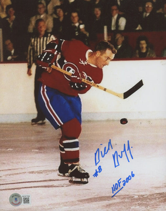 Dick Duff Signed (Beckett) Canadiens 8x10 Photo Inscribed "HOF 2006"