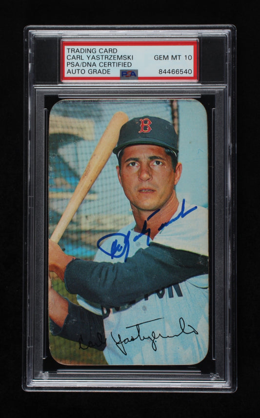 Carl Yastrzemski Signed 1970 Topps Super #29 - Autograph Graded PSA 10