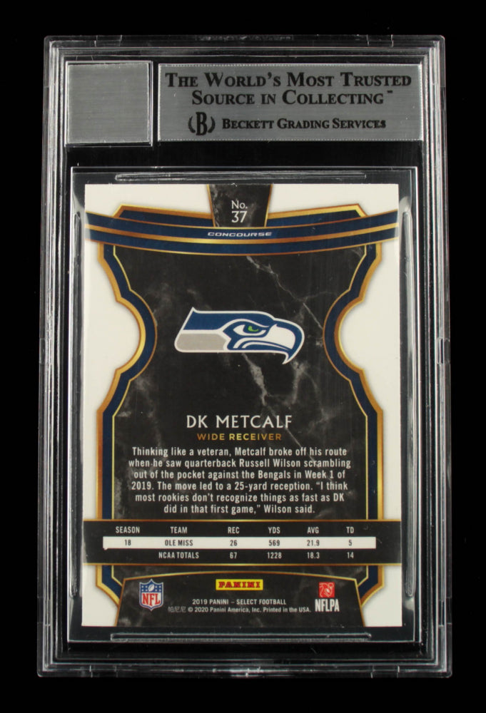 D.K. Metcalf Signed 2019 Select #37 - Autograph Graded Beckett 10 - Rookie Card