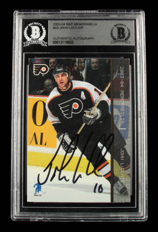 John LeClair Signed 2003-04 BAP Memorabilia #43 (BGS)