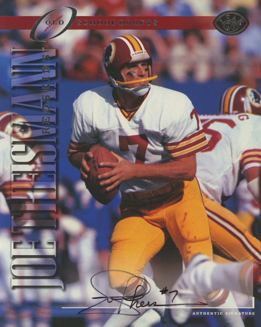 Joe Theismann 1997 Leaf Signature Old School Drafts Autographs #1 - Serially Numbered #0279 / 1000