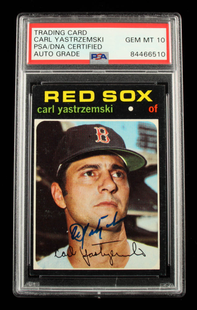 Carl Yastrzemski Signed 1971 Topps #530 - Autograph Graded PSA 10