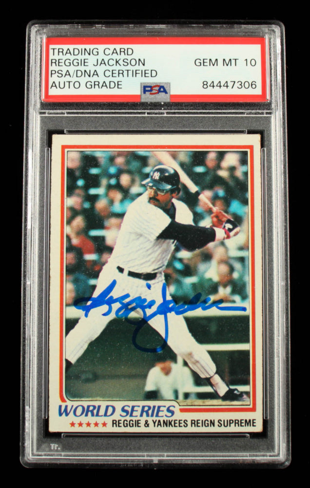 Reggie Jackson Signed 1978 Topps #413 World Series - Autograph Graded PSA 10