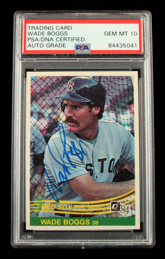 Wade Boggs Signed 1984 Donruss #151 - Autograph Graded PSA 10