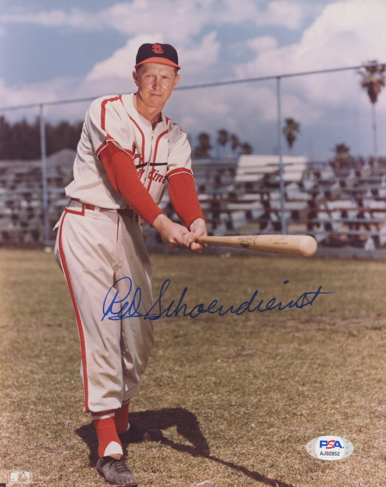 Red Schoendienst Signed Cardinals 8x10 Photo (PSA)