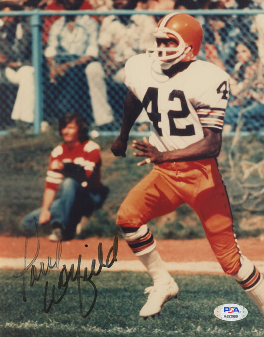 Paul Warfield Signed Browns 8x10 Photo (PSA)