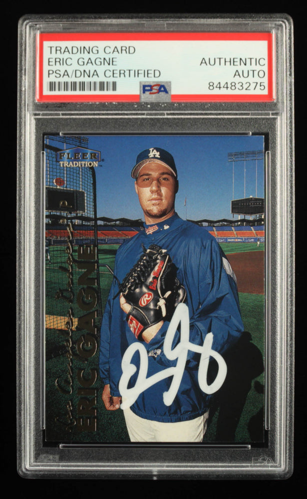 Eric Gagne Signed 1999 Fleer Tradition Update #U42 RC (PSA) - Rookie Card