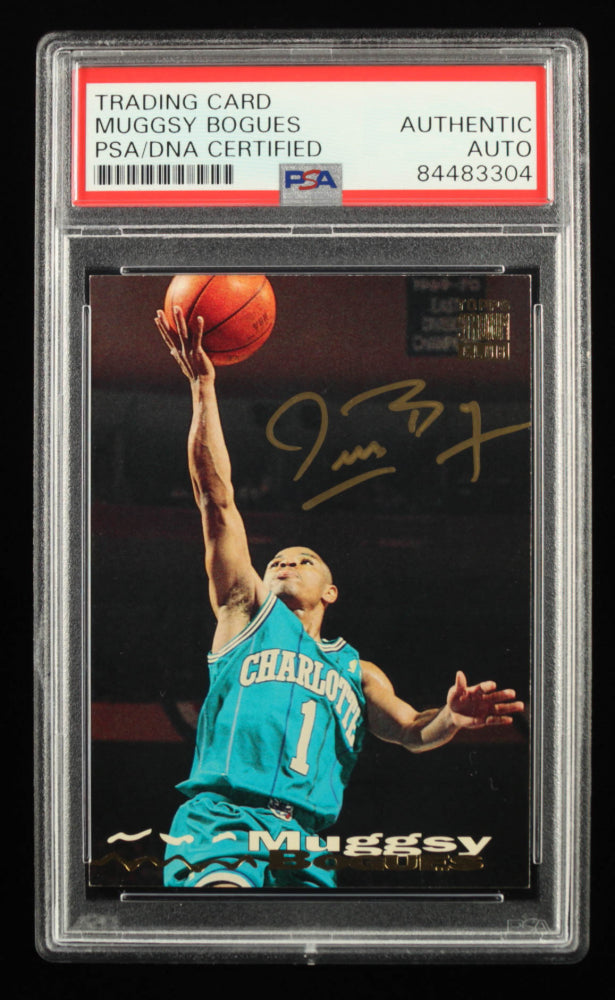 Muggsy Bogues Signed 1993-94 Stadium Club #204 (PSA)