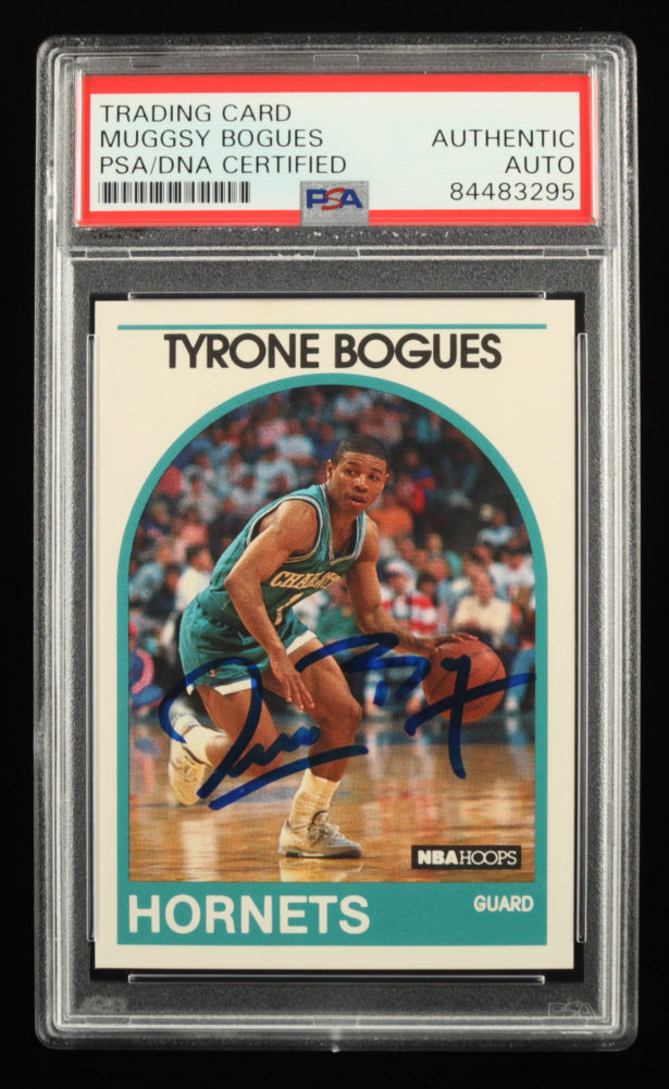 Muggsy Bogues Signed 1989-90 Hoops #218 (PSA)