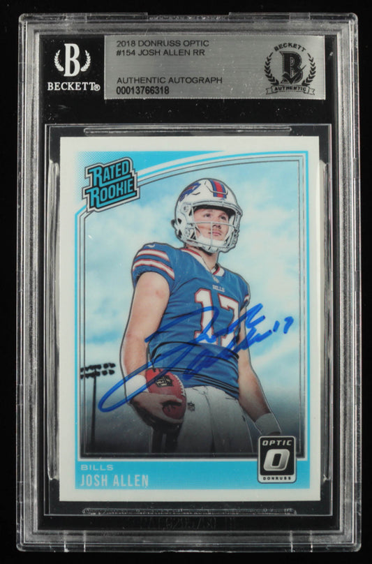 Josh Allen Signed 2018 Donruss Optic #154 RR (BGS) - Rookie Card