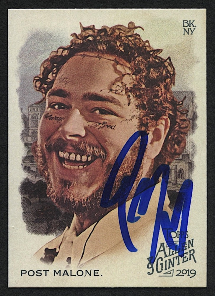 Post Malone Signed (JSA) 2019 Topps Allen and Ginter #176 Trading Card