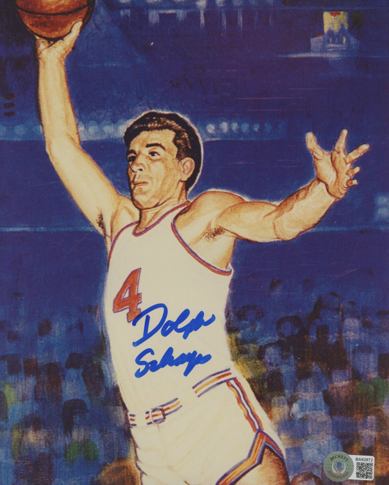 Dolph Schayes Signed Nationals 8x10 Photo (Beckett)