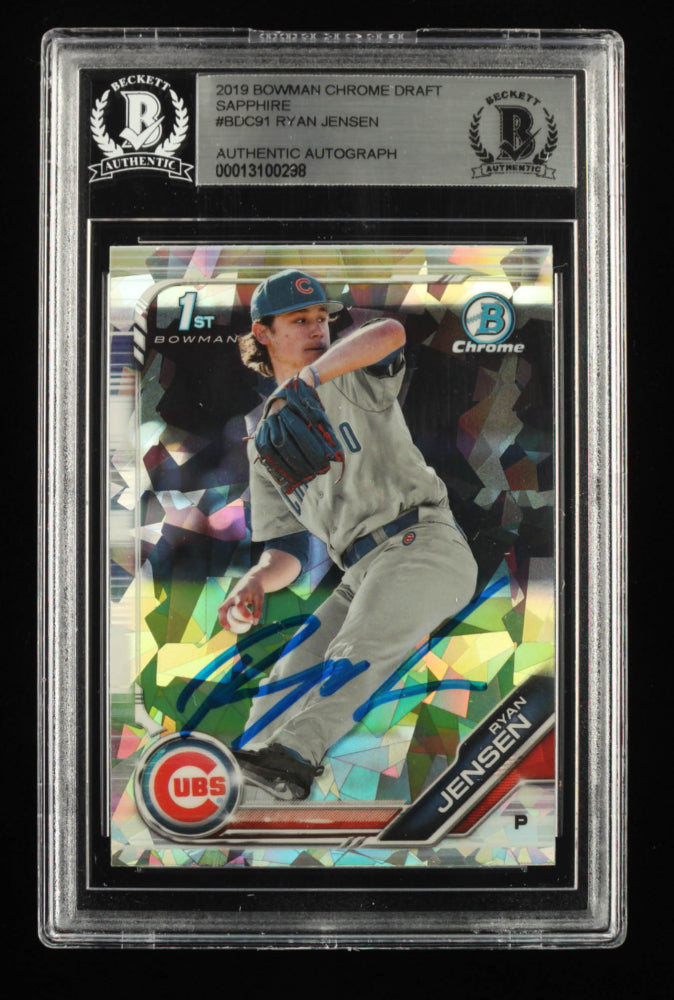 Ryan Jensen Signed 2019 Bowman Chrome Draft Sapphire #BDC91 (BGS) - Rookie Card