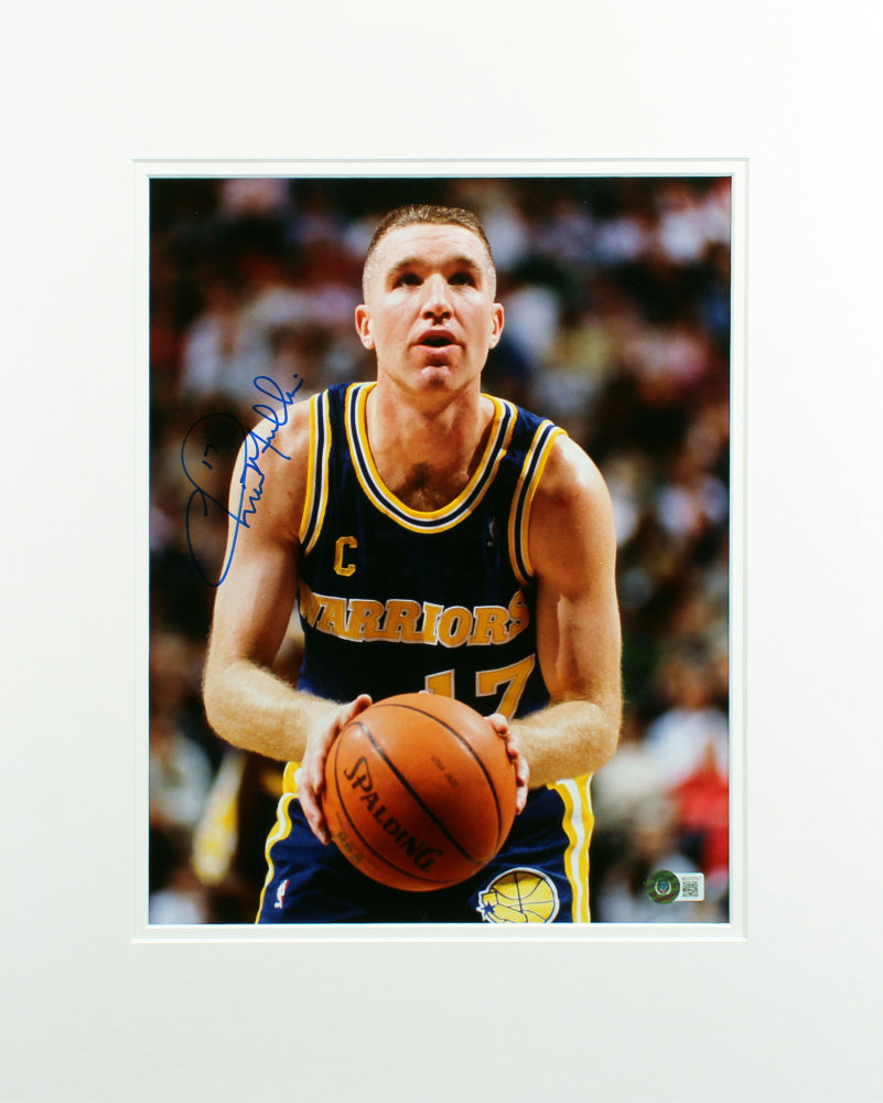 Chris Mullin Signed (Beckett) Warriors 16x20 Custom Matted Photo Display