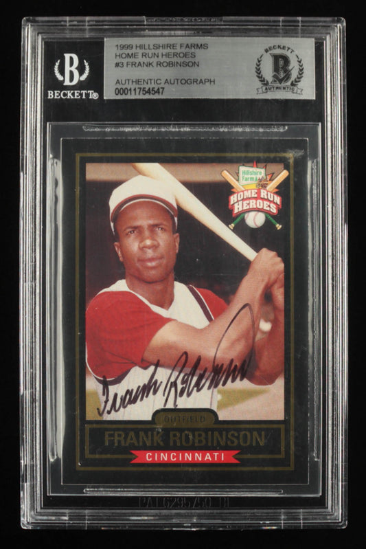 Frank Robinson 1999 Hillshire Farms Home Run Heroes Autographs #3 (BGS)