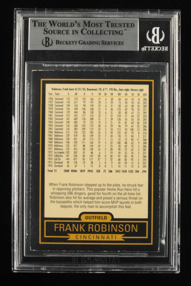 Frank Robinson 1999 Hillshire Farms Home Run Heroes Autographs #3 (BGS)