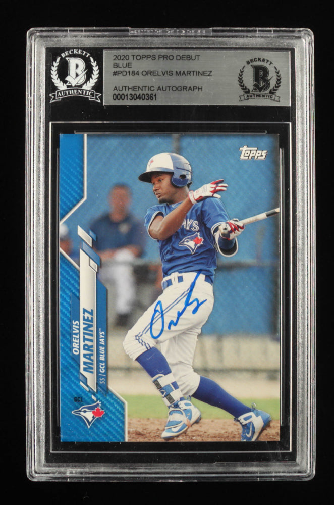 Orelvis Martinez Signed 2020 Topps Pro Debut Autographs Blue #PD184 Serially Numbered #59/150 (BGS) Rookie Card