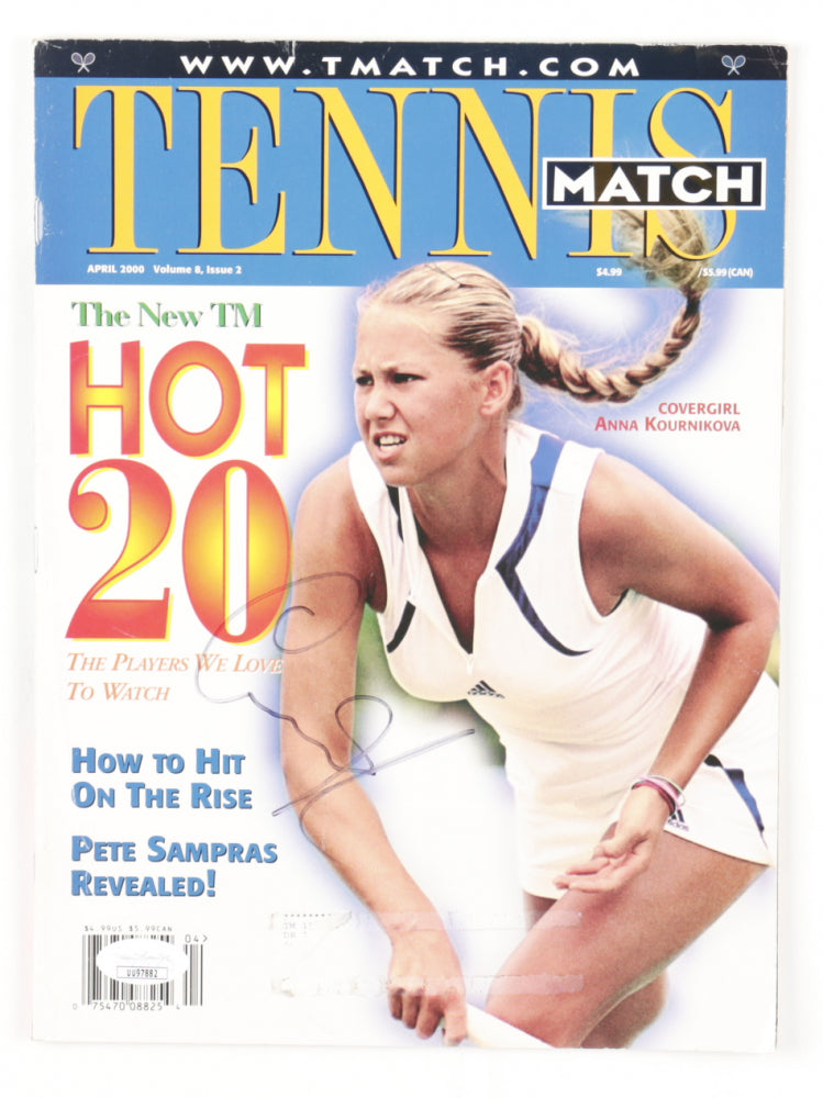 Anna Kournikova Signed 2000 Tennis Match Magazine (JSA)