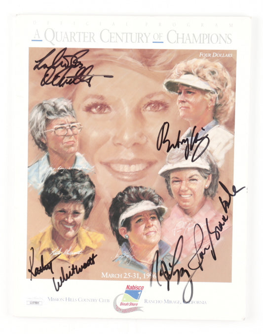 Official 1996 Program- A Quarter Century of Champions Signed (PSA) by (5) with Pat Bradley, Betsy King, Nancy Lopez, Kathy Whitworth