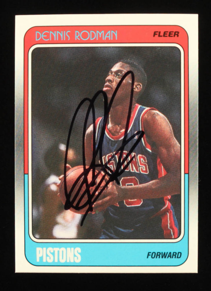 Dennis Rodman Signed 1988-89 Fleer #43 (JSA) - Rookie Card