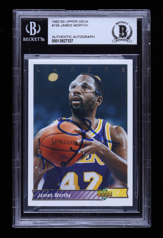 James Worthy Signed 1992-93 Upper Deck #156 (BGS)