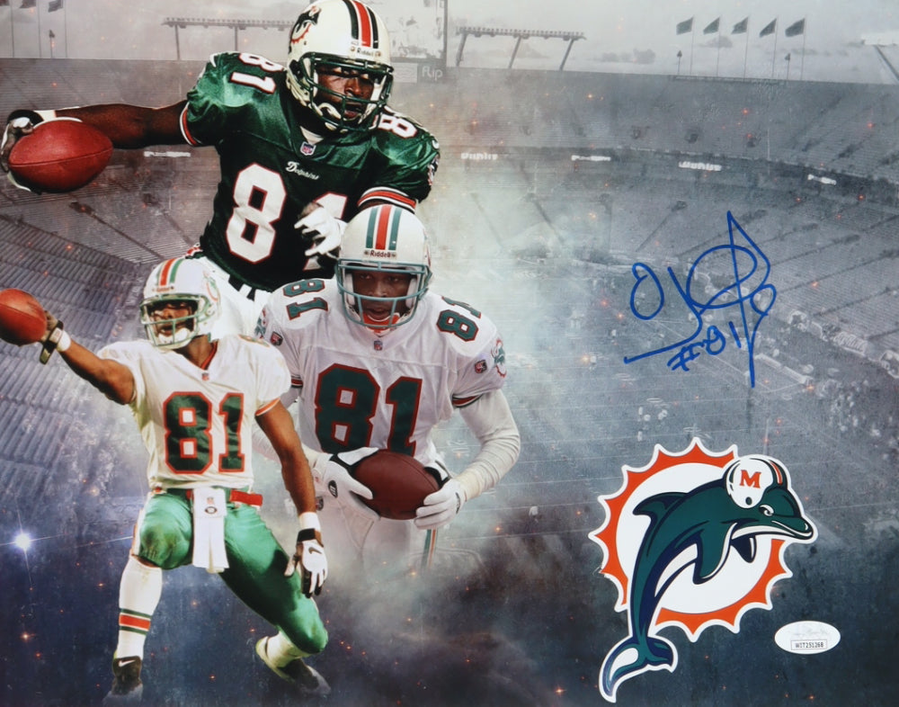 O.J. McDuffie Signed Dolphins 11x14 Photo (JSA)