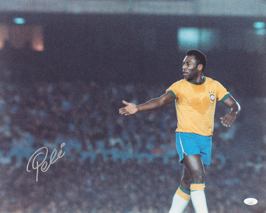 Pele Signed Team Brazil 16x20 Photo (JSA)