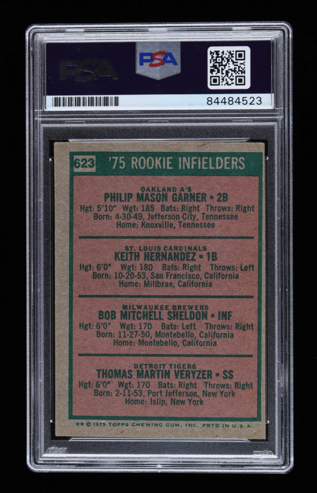 Keith Hernandez Signed 1975 Topps #623 Rookie Infielders Inscribed "5x All Star"  Autograph Graded PSA 10 - Rookie Card