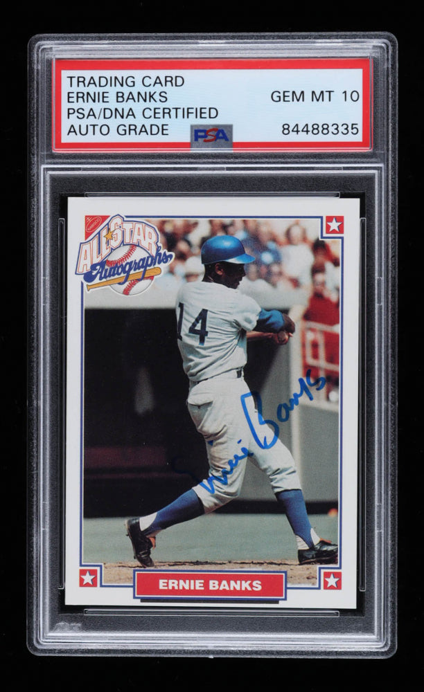 Ernie Banks 1993 Nabisco All-Star Autographs #1 - Autograph Graded PSA 10