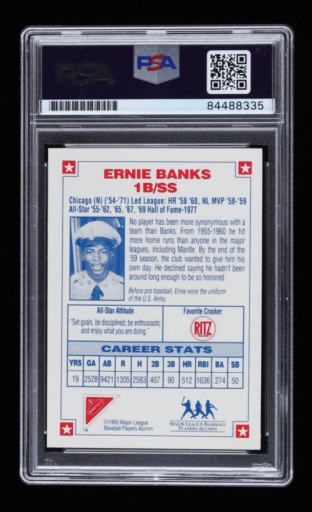 Ernie Banks 1993 Nabisco All-Star Autographs #1 - Autograph Graded PSA 10