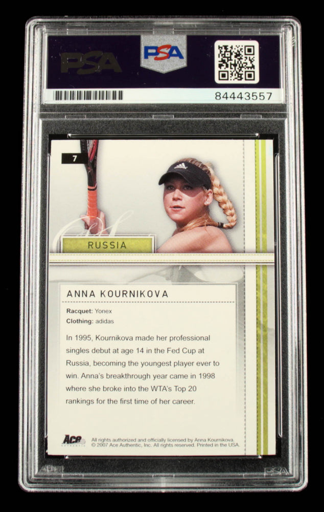 Anna Kournikova Signed 2007 Ace Authentic Straight Sets #7 (PSA)