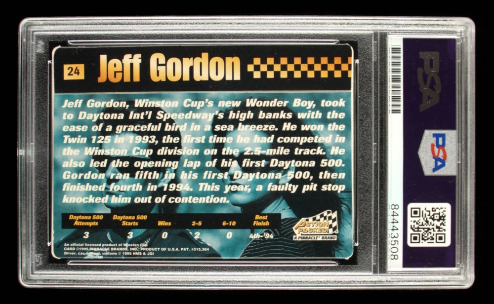 Jeff Gordon Signed 1995 Action Packed Stars #24 OC (PSA)