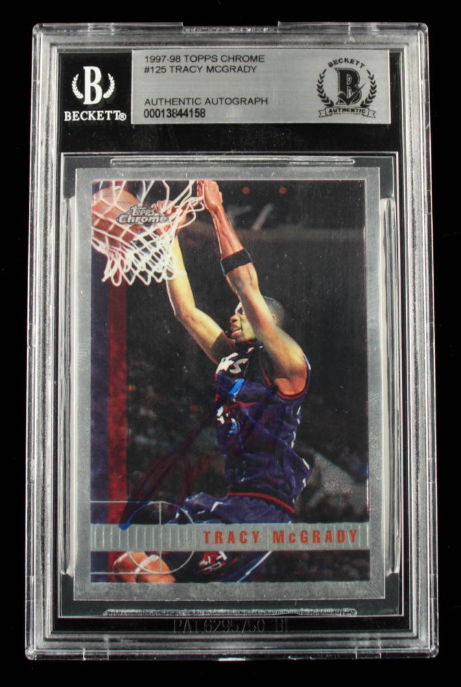 Tracy McGrady Signed 1997-98 Topps Chrome #125 (BGS) Rookie Card