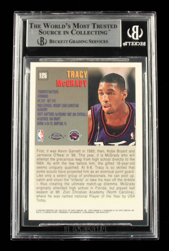 Tracy McGrady Signed 1997-98 Topps Chrome #125 (BGS) Rookie Card