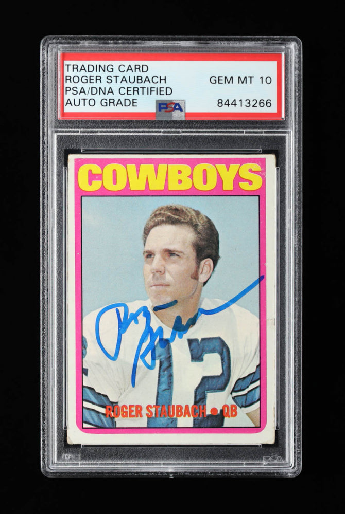 Roger Staubach Signed 1972 Topps #200 - Autograph Graded PSA 10 - Rookie Card