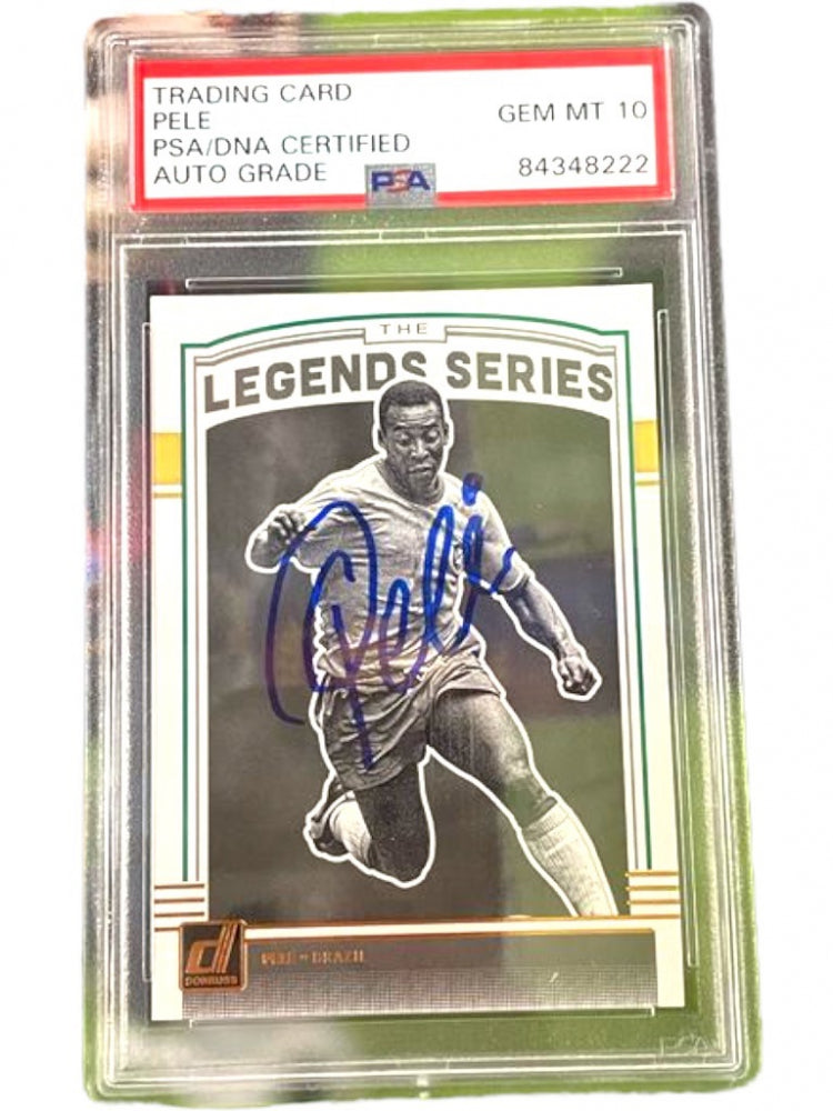 Pele Signed 2018-19 Donruss Legends Series #6 - Autograph Graded PSA 10