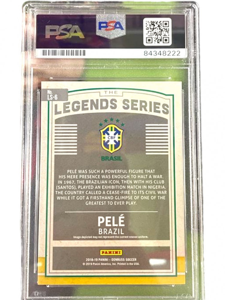 Pele Signed 2018-19 Donruss Legends Series #6 - Autograph Graded PSA 10