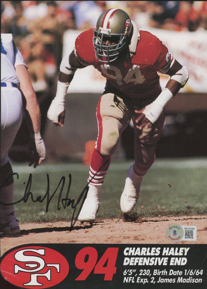 Don Griffin & Charles Haley Signed 49ers 8x10 Photo (Beckett)