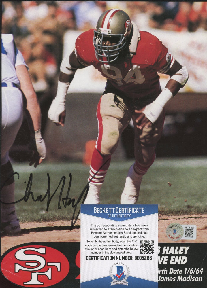 Don Griffin & Charles Haley Signed 49ers 8x10 Photo (Beckett)