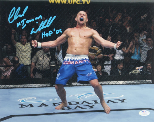 Chuck "The Iceman" Liddell Signed (PSA) UFC 11x14 Photo Inscribed "HOF '09"