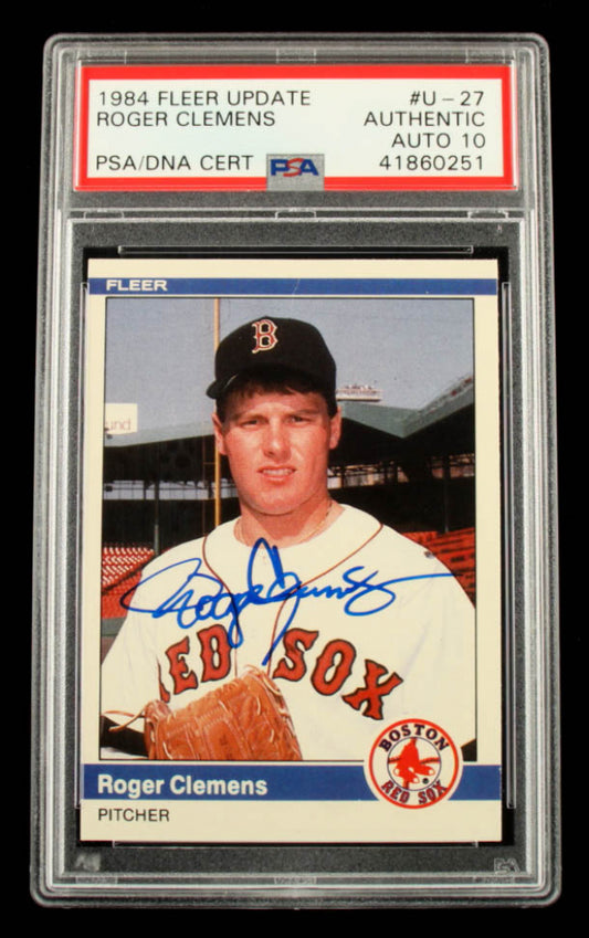 Roger Clemens Signed 1984 Fleer Update #U27 XRC - Autograph Graded PSA 10 - Rookie Card