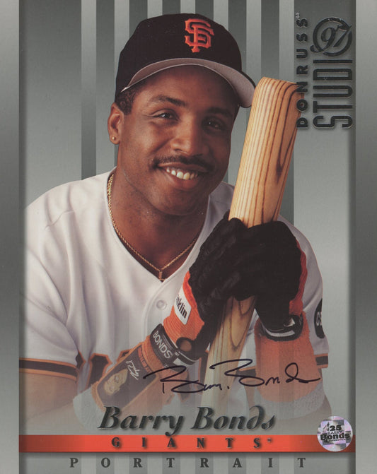 Barry Bonds Signed 1997 Studio Portraits 8x10 #14 (Bonds)