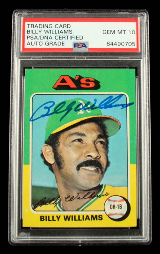 Billy Williams Signed 1975 Topps #545 - Autograph Graded PSA 10