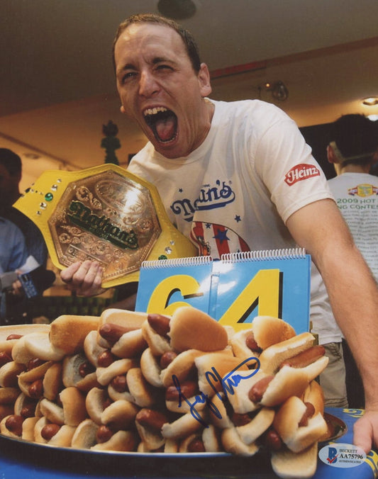 Joey Chestnut Signed 8x10 Photo (Beckett)