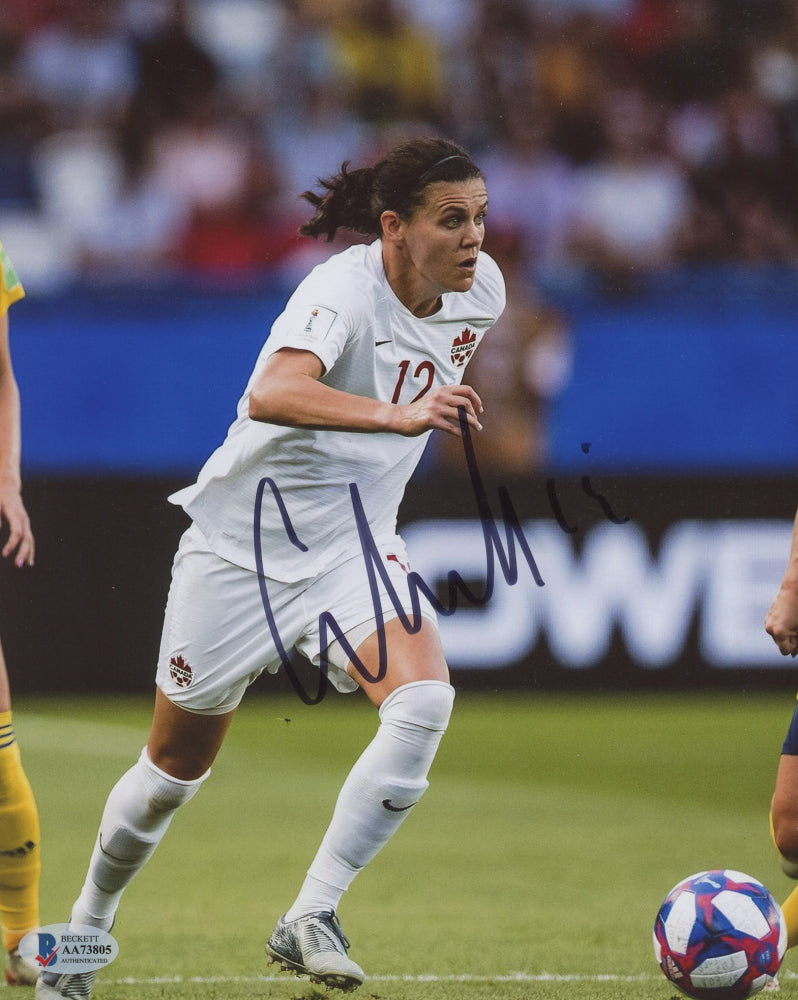 Christine Sinclair Signed Team Canada 8x10 Photo (Beckett)