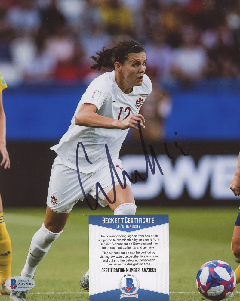 Christine Sinclair Signed Team Canada 8x10 Photo (Beckett)