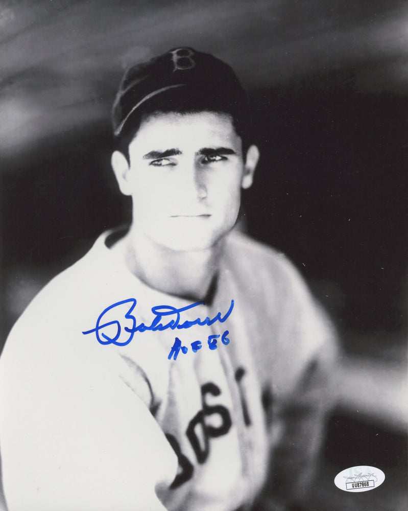 Bobby Doerr Signed (JSA) Red Sox 8x10 Photo Inscribed "HOF 86"