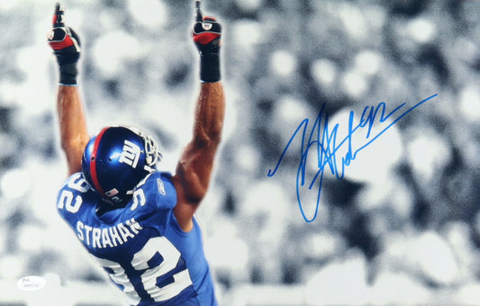 Michael Strahan Signed Giants 11x17 Photo (JSA)