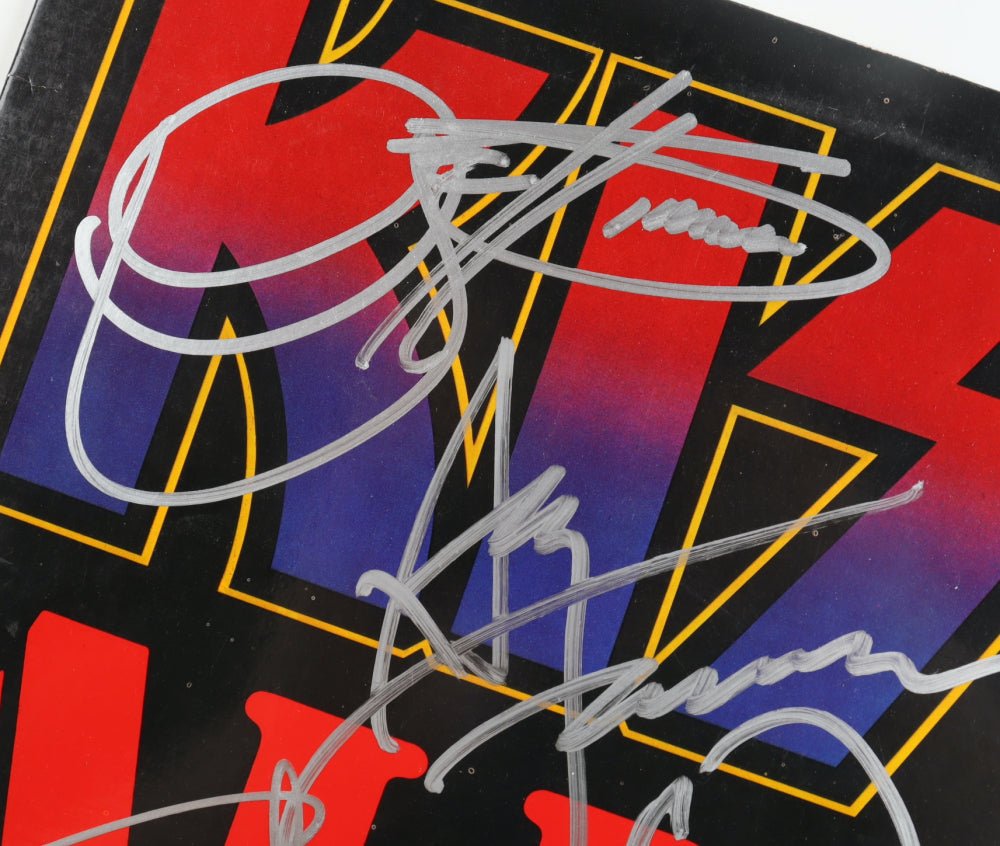 Gene Simmons, Peter Criss & Ace Frehley Signed (AutographCOA) Kiss "Alive II" Vinyl Record Album With Hand-Drawn Sketch Inscribed "2014"